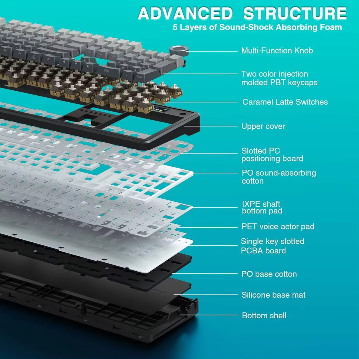 Aula F108 Pro - Hot-Swap Mechanical Keyboard