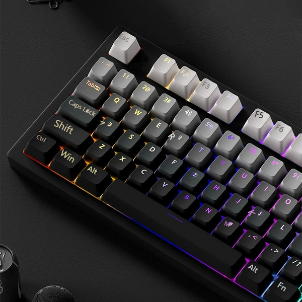 Gray-White Keycaps