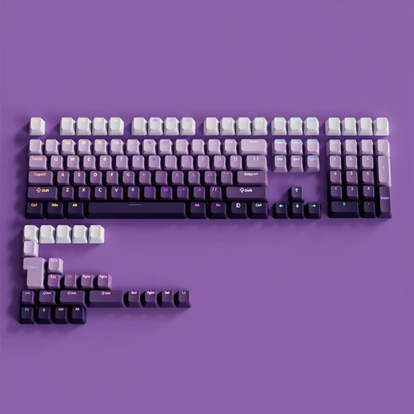 Purple-White Keycaps